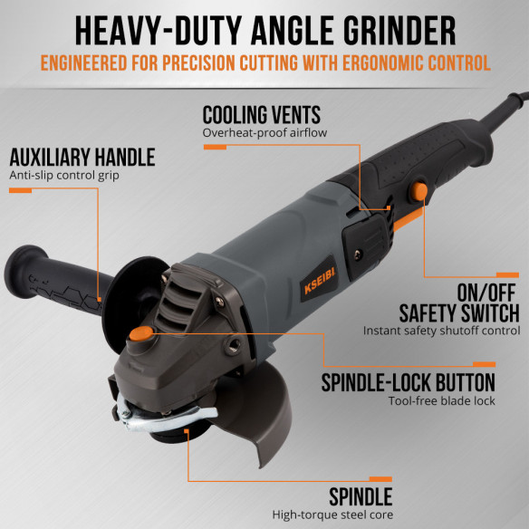 High-Performance Angle Grinder - Perfect for DIY Projects | KSEIBI
