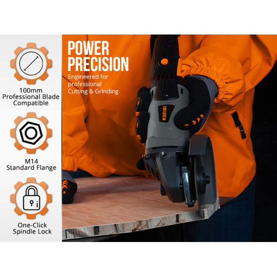 Meuleuse d'angle KWS 95-125 L, 125mm, 950W pour travaux précis | KSEIBI