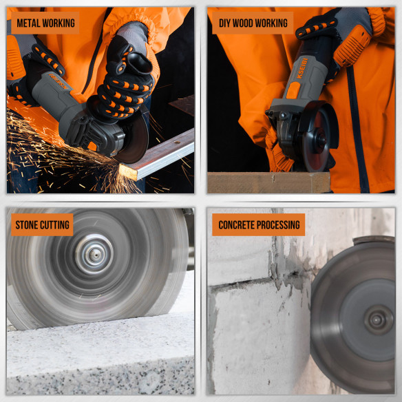 سنگ‌زنی زاویه‌ای KWS 85-115، 115 میلی‌متر، 850 وات - بهترین ابزار برای سنگ‌زنی | KSEIBI