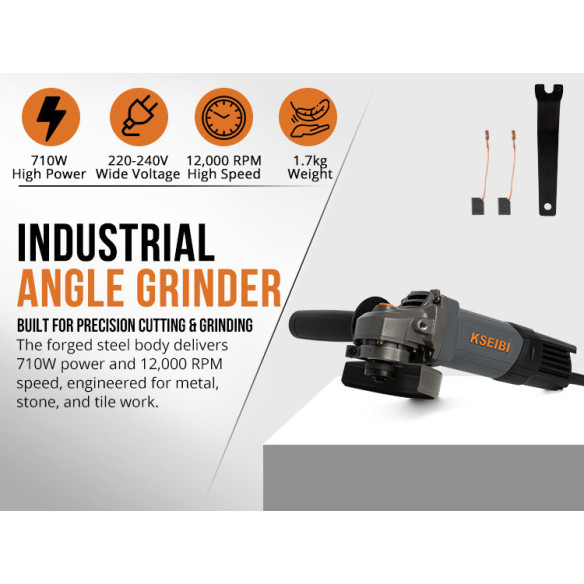 Rebarbadora Angular Kws 71-100: Potência de 750w e Disco de 100mm | KSEIBI