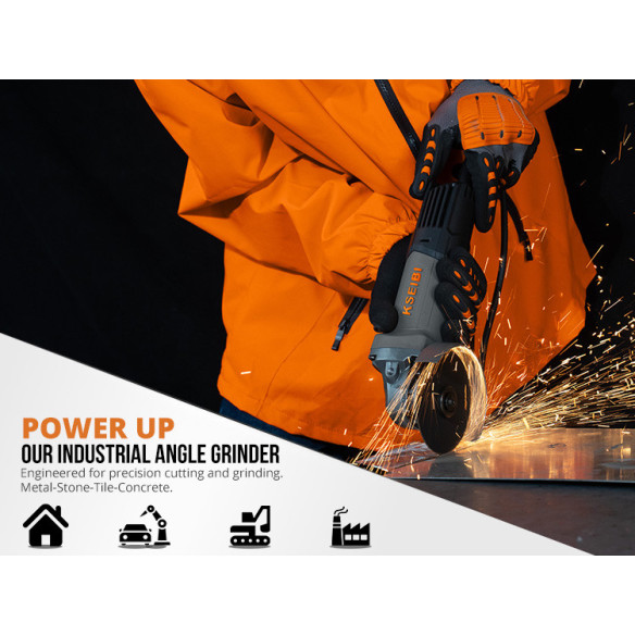 Rebarbadora Angular Kws 71-100: Potência de 750w e Disco de 100mm | KSEIBI