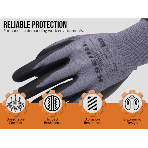 Gants industriels de haute qualité pour travaux difficiles | KSEIBI