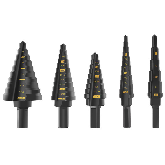 High-Speed Steel Step Drill Bit Set for Precision Drilling | KSEIBI