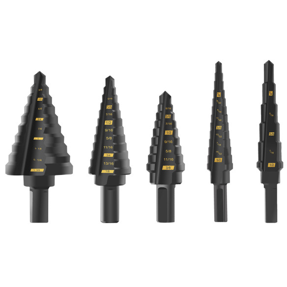 High-Speed Steel Step Drill Bit Set for Precision Drilling | KSEIBI