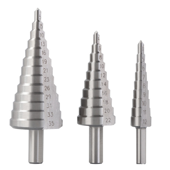 High-Speed Steel Step Drill Bits Set in Iron Box | KSEIBI
