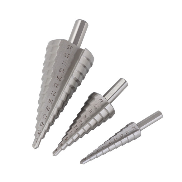 High-Speed Steel Step Drill Bits Set in Iron Box | KSEIBI