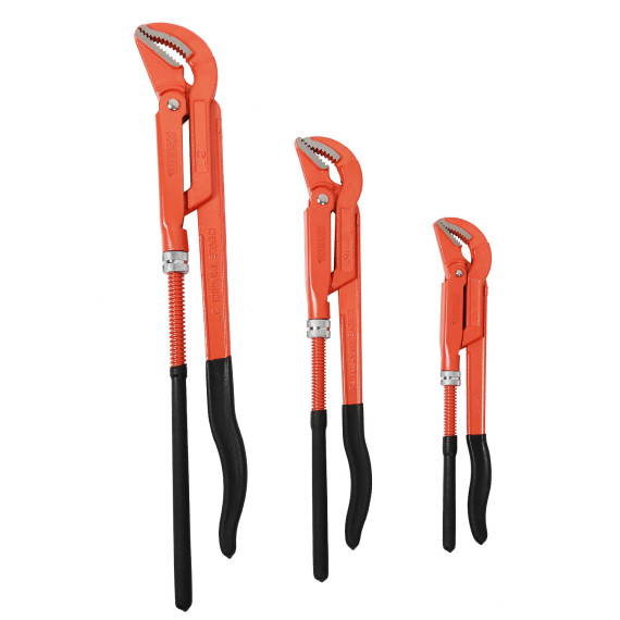 High-Quality 45 Bent Nose Pipe Wrench for Precise Plumbing Work | KSEIBI