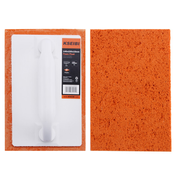 Frattazzo in spugna con manico in plastica resistente e pratico | KSEIBI