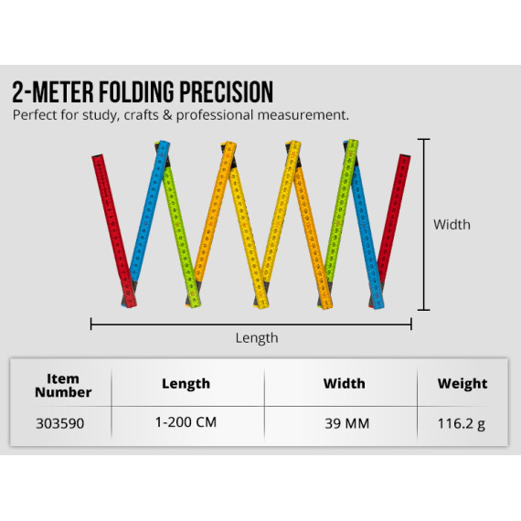 Premium Wooden Folding Ruler for Accurate Measurements | KSEIBI