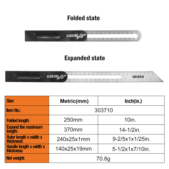 Verstellbare Schmiege für präzise Winkel | KSEIBI