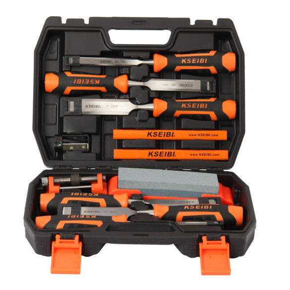 Juego de cinceles para madera ProGrip 12-pc. de alta calidad | KSEIBI