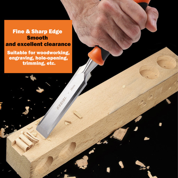 Premium Wood Chisel Set ProGrip for Precision Woodworking | KSEIBI