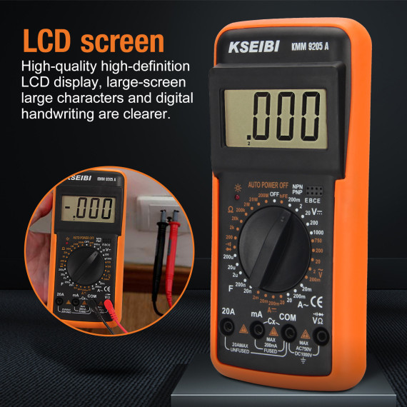 High-Precision Voltage Tester with LCD Screen for Accurate Readings | KSEIBI