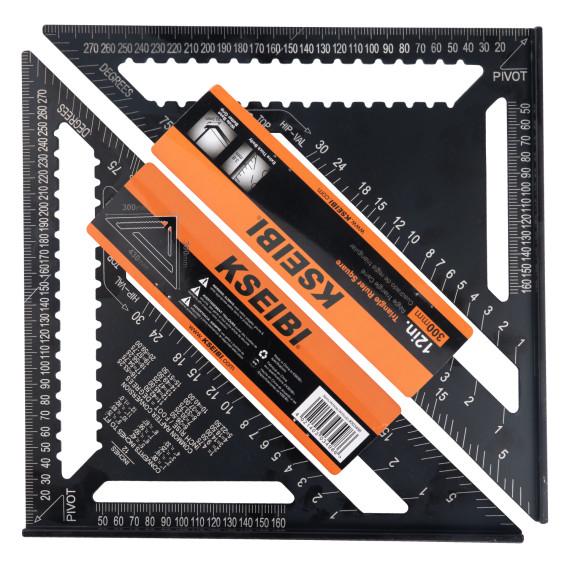 Regla triangular cuadrada de alta calidad para medir ángulos | KSEIBI