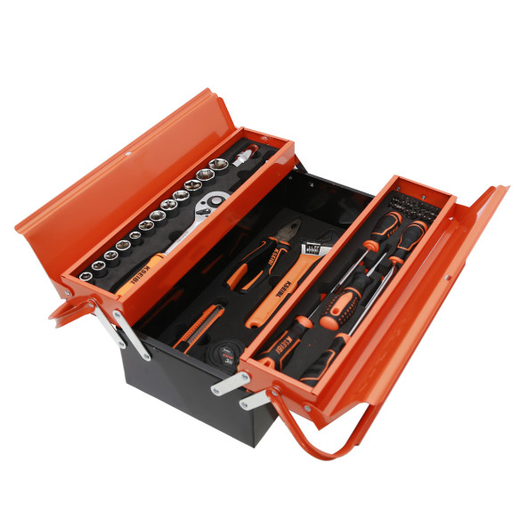 Premium 62PCS Machinist Tool Set with 3 Compartments | KSEIBI