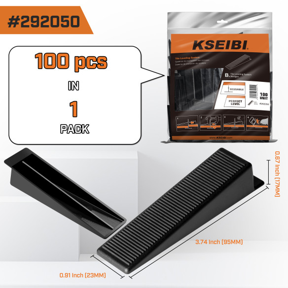Professional Tile Leveling System Wedges for Perfect Flooring Alignment | KSEIBI