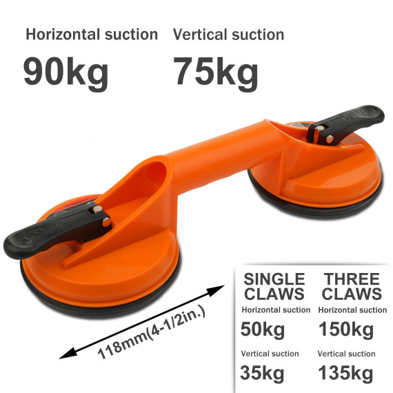 Heavy-Duty Suction Cup Lifter for Glass &amp; Tiles | KSEIBI