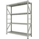 Steel Freestanding 4‑Tier Storage Shelf 2.5m White Powder-Coated | KSEIBI