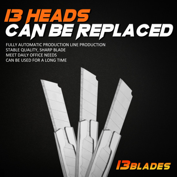 Couteau utilitaire en aluminium à lame amovible - 9mm pour bricolage | KSEIBI