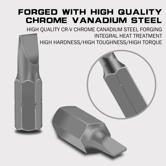 High-Quality Slotted Screwdriver Bit 1/4" for Precision DIY Projects | KSEIBI