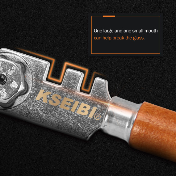 Качественный резак для стекла с деревянной ручкой | KSEIBI