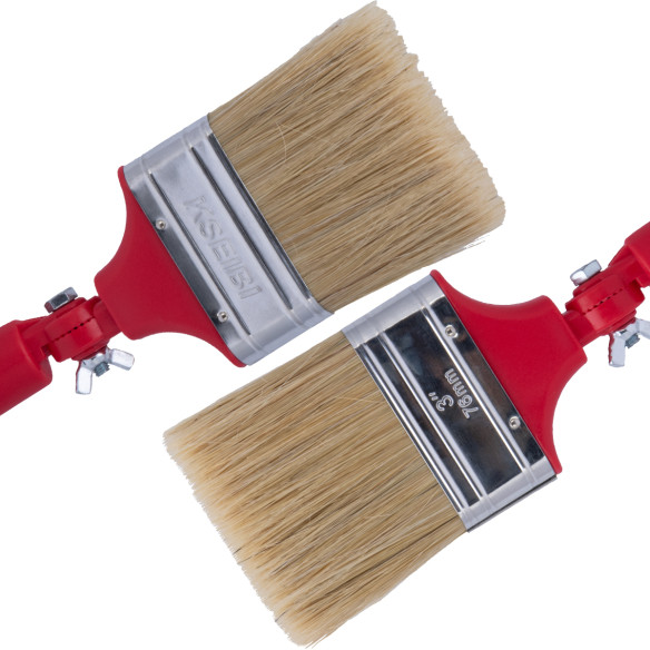 High-Quality Swivel Handle White Bristle Paint Brush for Smooth Painting | KSEIBI