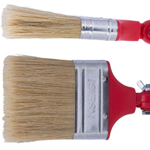 High-Quality Swivel Handle White Bristle Paint Brush for Smooth Painting | KSEIBI