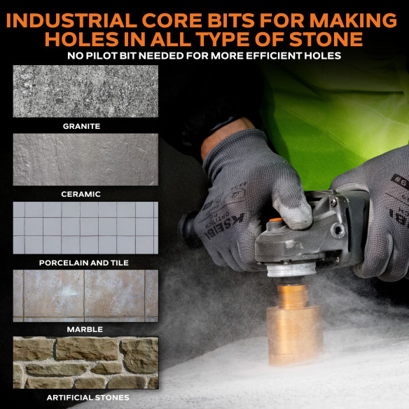 Premium Vacum Brazed Diamond Core Bits for Precision Drilling | KSEIBI