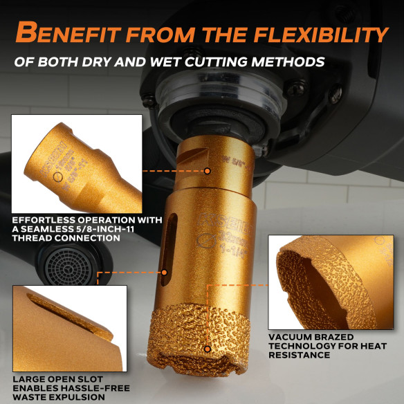 Premium Vacum Brazed Diamond Core Bits for Precision Drilling | KSEIBI