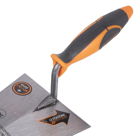 Professional Grade Round Tip Bricklaying Trowel with ProGrip Handle | KSEIBI