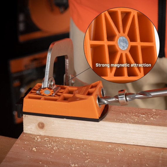 Set de jig pentru găurirea buzunarului din plastic HD pentru lucrări precise | KSEIBI