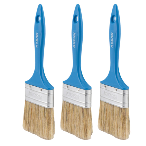 Pincel de Pintura com Cabo de Plástico Branco - Azul Claro 20mm para Artesanato | KSEIBI