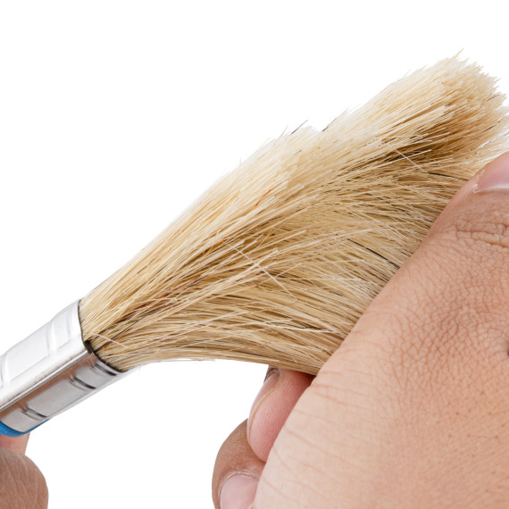 プロ仕様のプラスチックハンドル白毛ペイントブラシ - ライトブルー | KSEIBI