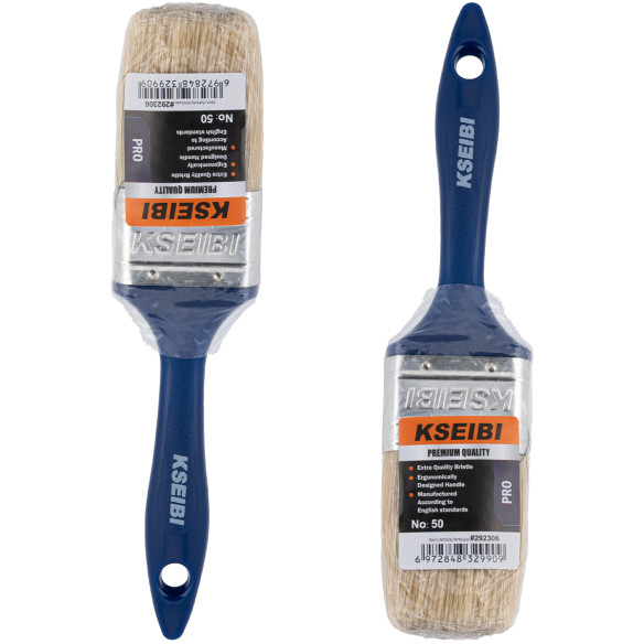 High-Quality Plastic Handle White Paint Brush for Precise Detailing | KSEIBI