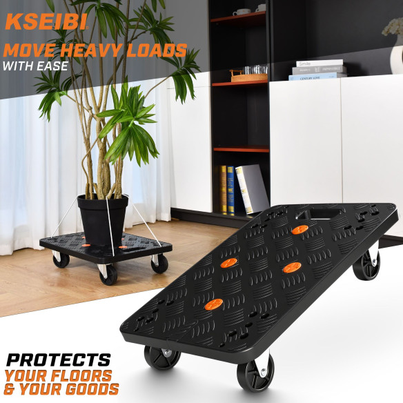 Diable de plástico resistente para transportar cargas pesadas | KSEIBI