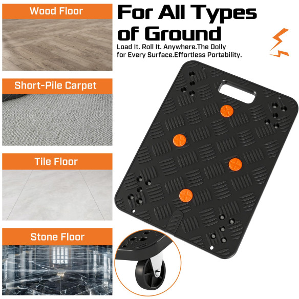 High-Quality Plastic Dolly for Easy Moving | KSEIBI