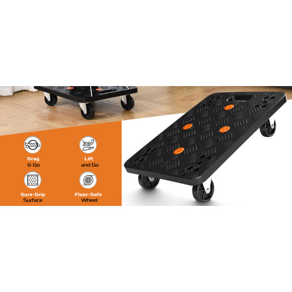 Carrello in plastica resistente per trasportare merci pesanti | KSEIBI