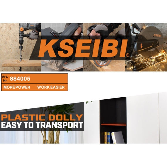 Diable de plástico resistente para transportar cargas pesadas | KSEIBI