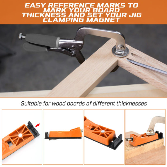 High-Quality Single Barrel Pocket Hole Jig Set for Precise Woodworking | KSEIBI