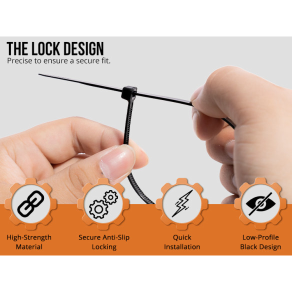 Legături de cablu din nylon negru de calitate | KSEIBI