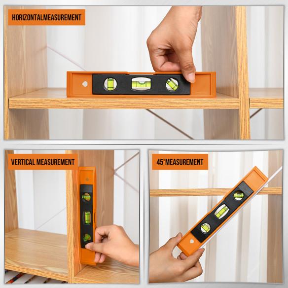 Nivel cu bulă magnetic cu trei niveluri pentru precizie | KSEIBI