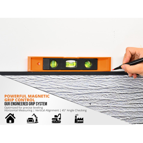 High-Quality Magnetic Torpedo Level for Precision Measurements | KSEIBI