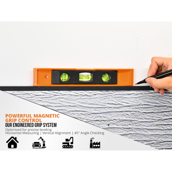 Nível de Bolha Magnético Profissional para Construção | KSEIBI