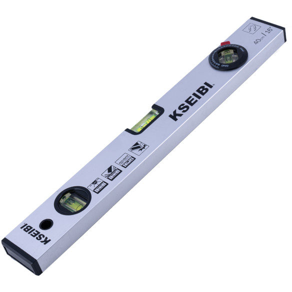 Premium Magnetic Spirit Level with Three Vials for Accurate Measurements | KSEIBI