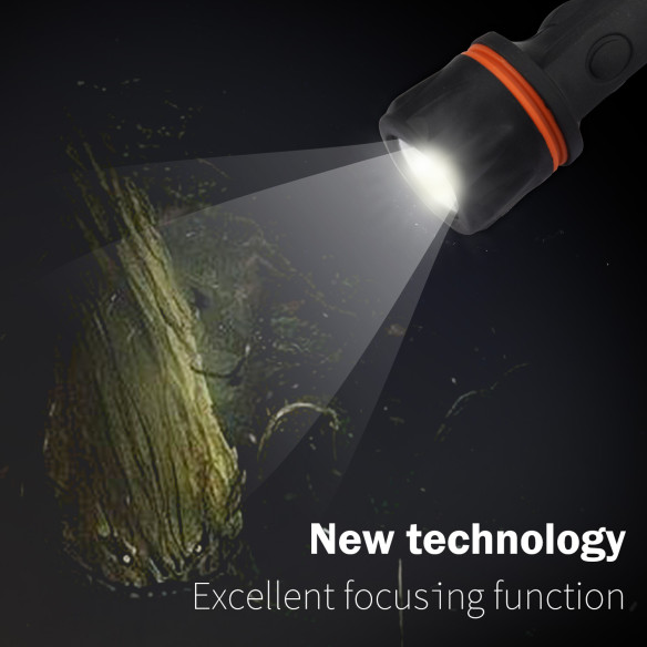 Torche en caoutchouc led / 3 led - Lampe de poche résistante et puissante | KSEIBI