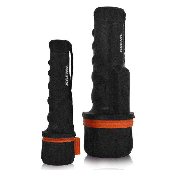High-Quality LED Rubber Torch with 3 LED Lights for Bright Illumination | KSEIBI