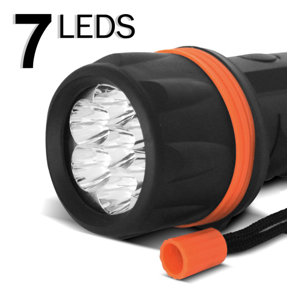 Torche en caoutchouc led / 3 led - Lampe de poche résistante et puissante | KSEIBI