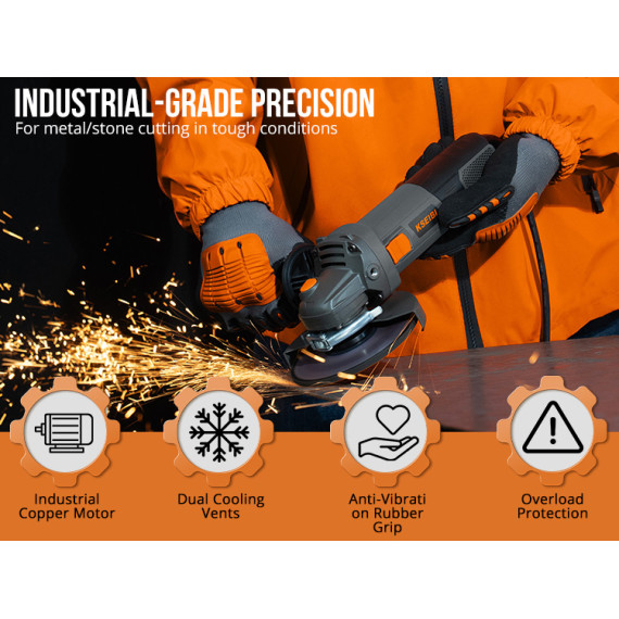 KWS 95-125、125mmディスクグラインダー、950Wパワフルツール | KSEIBI