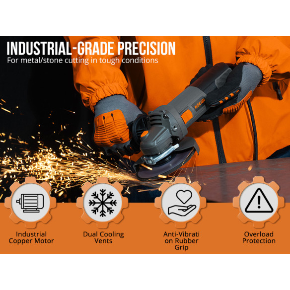 High-Performance Angle Grinder for Precision Cutting and Grinding | KSEIBI