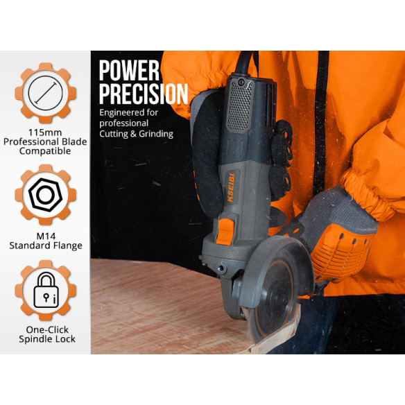 Hochleistungs-Winkelschleifer 125mm für Profis | KSEIBI